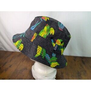 Thomas Roark Tropical Floral & Parrots Bucket  Hat Size S/Med